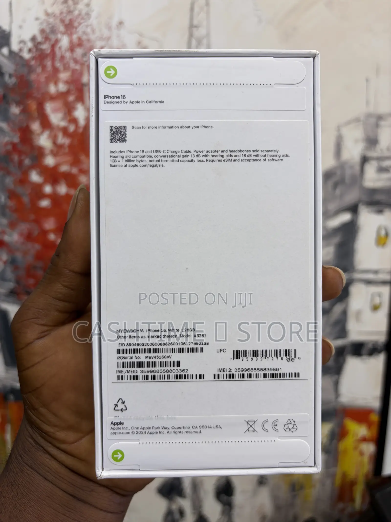 New Apple iPhone 16 128 GB White