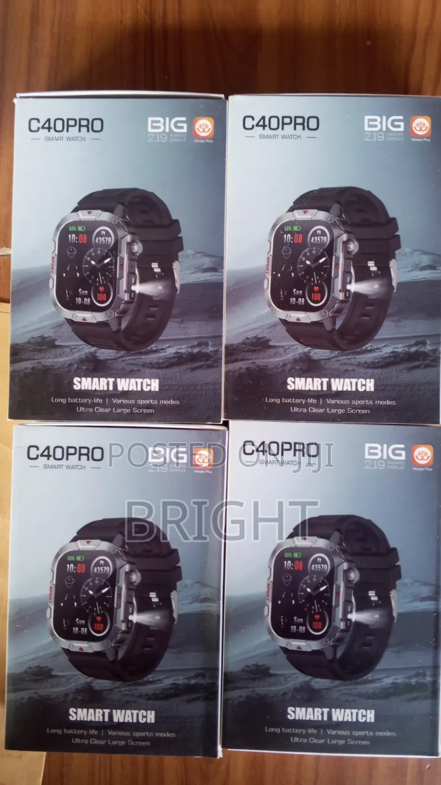 C40 Pro Smart Watch BT Call/Torch Light/Health Monitor