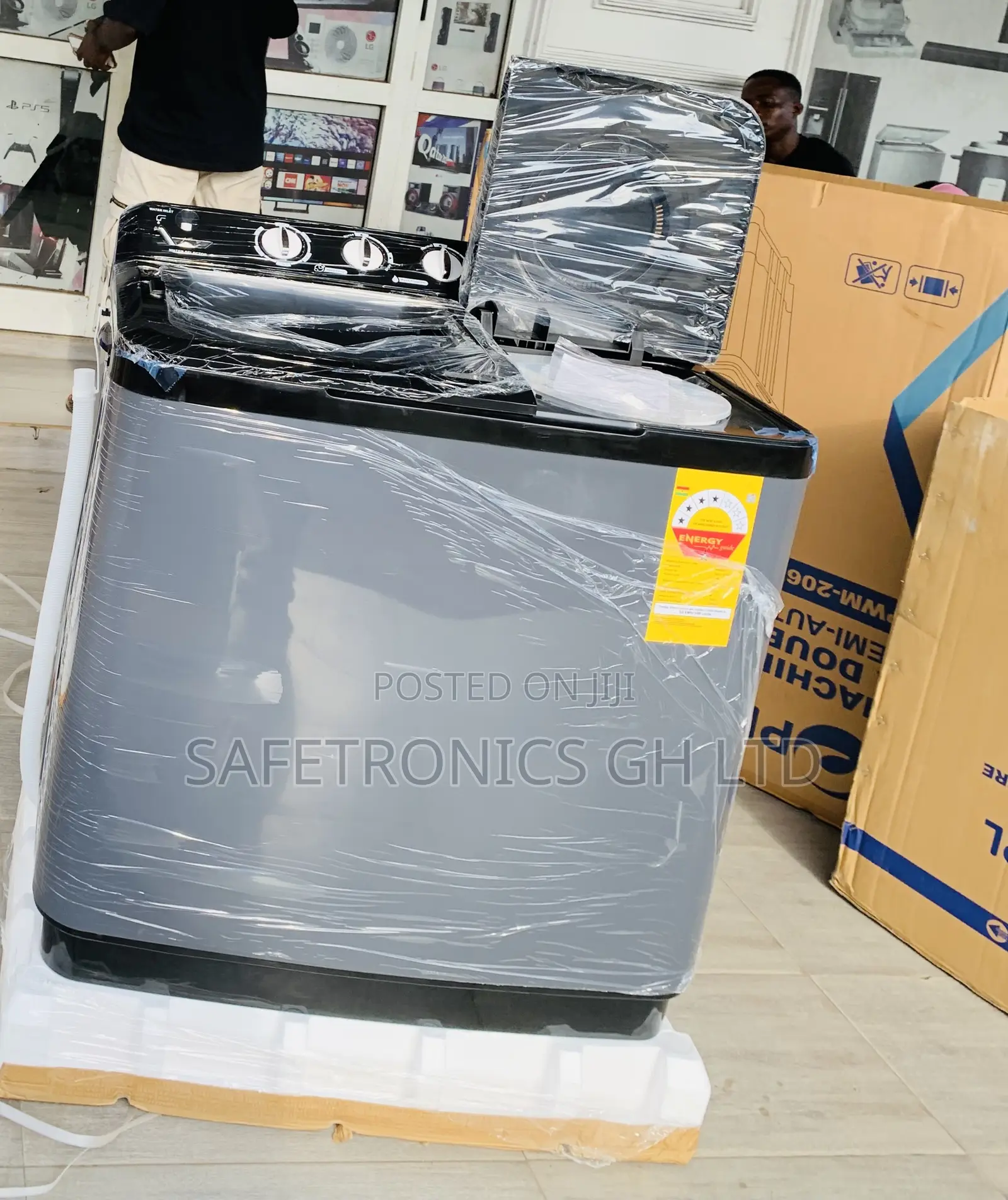 Modest Lasting 12kg Nasco Grey TopLoad Spin-Force WashingMachine