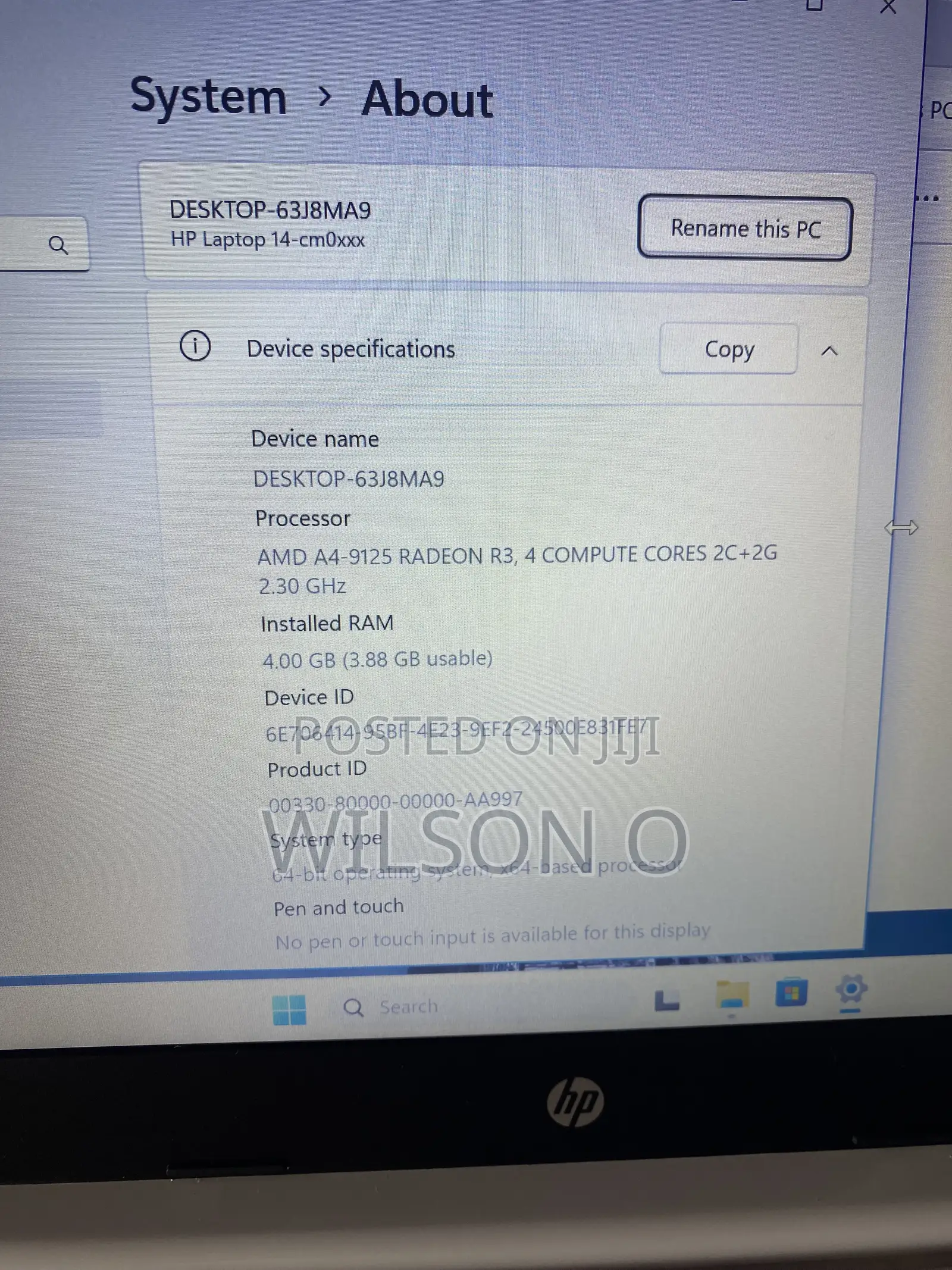 Laptop HP 14-ep0063 4GB AMD A4 SSD 60GB