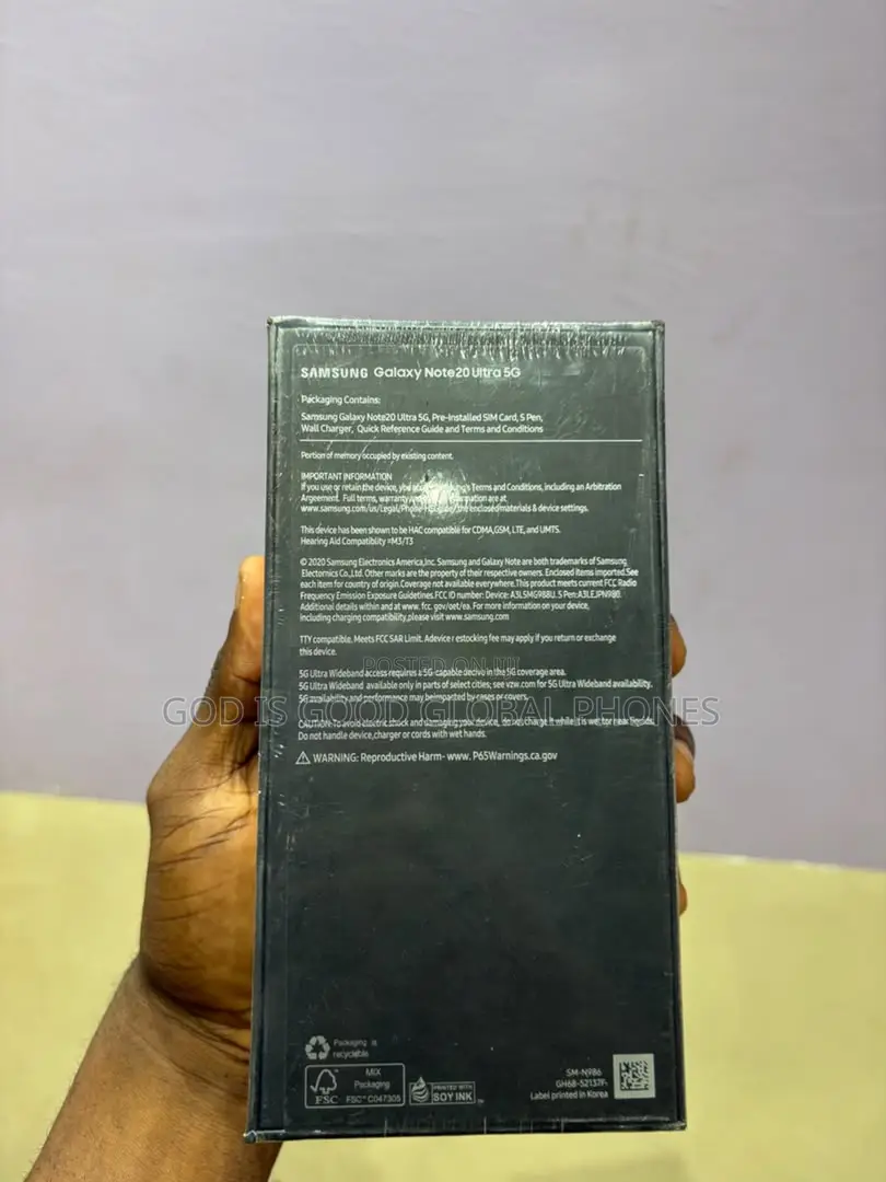 New Samsung Galaxy Note 20 Ultra 5G 256 GB Black