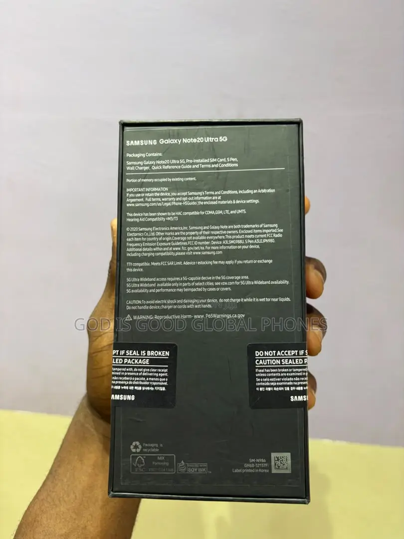New Samsung Galaxy Note 20 Ultra 5G 256 GB Black
