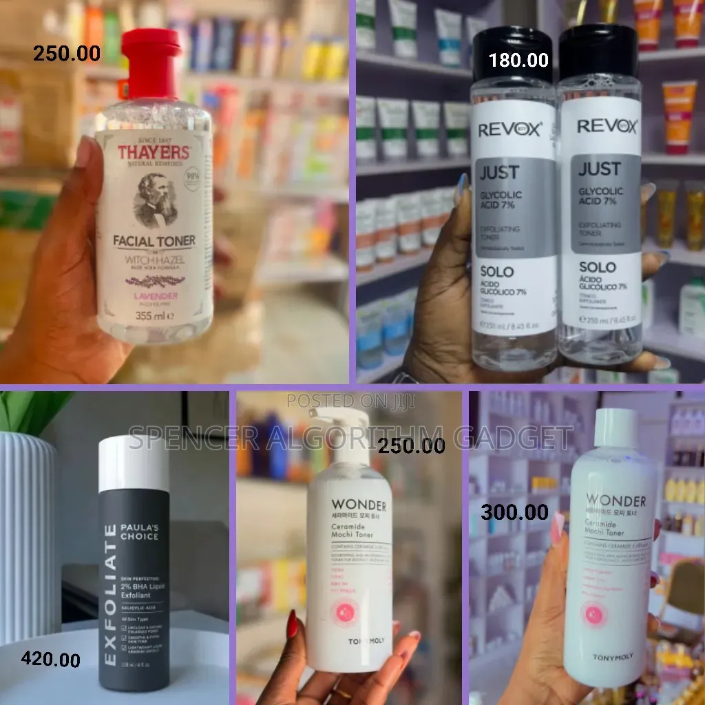 Paula's Choice/Revox Glycolic/Tonymoly Wonder/Thayers Witchhazel Toner