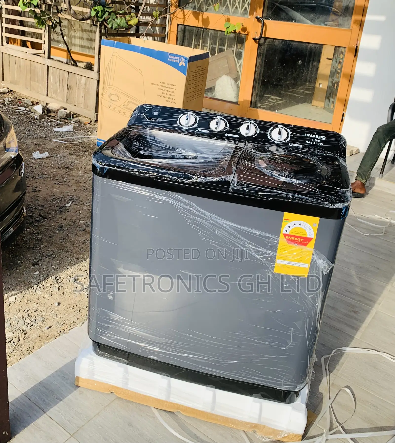 Twin-Tub Nasco TopLoad 11kg Clean-Pro WashingMachine Black