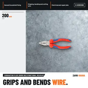 Combination Plier 200Mm Multifunctional Red/Blue - K-
