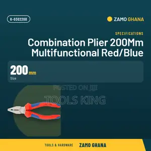Combination Plier 200Mm Multifunctional Red/Blue - K-