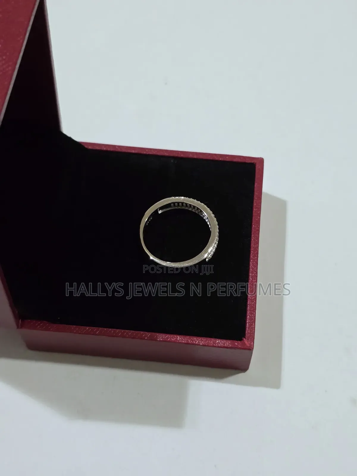 Moissanite Diamond Sterling Silver Half Eternity Ring / Wedding Ring