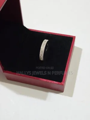 Moissanite Diamond Sterling Silver Half Eternity Ring / Wedding Ring