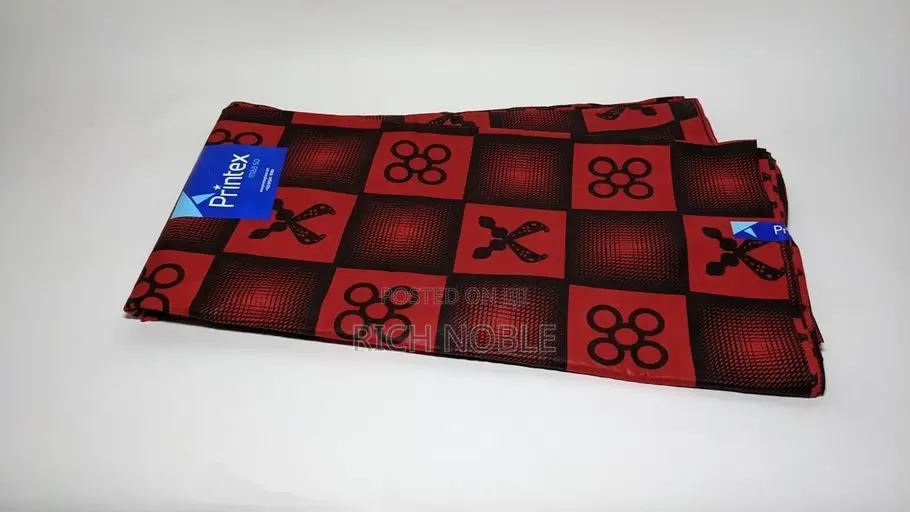 Printex Black and Red Fabrics 12yards (Full Piece)