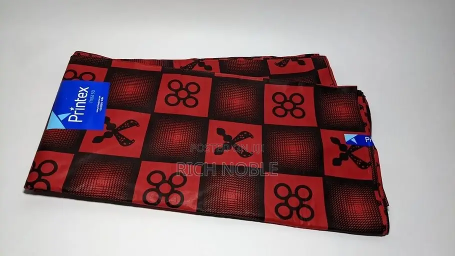 Printex Black and Red Fabrics 12yards (Full Piece)