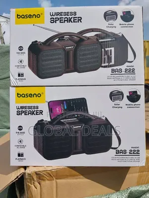 Baseno Wireless Solar Speaker - Portable Bluetooth Speaker With Solar