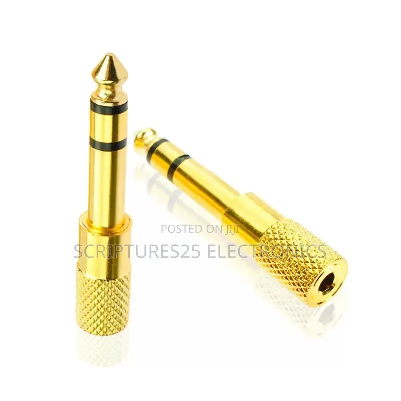 10 Pieces of 3.5mm to 6.35mm Stereo Audio Converter Adapters