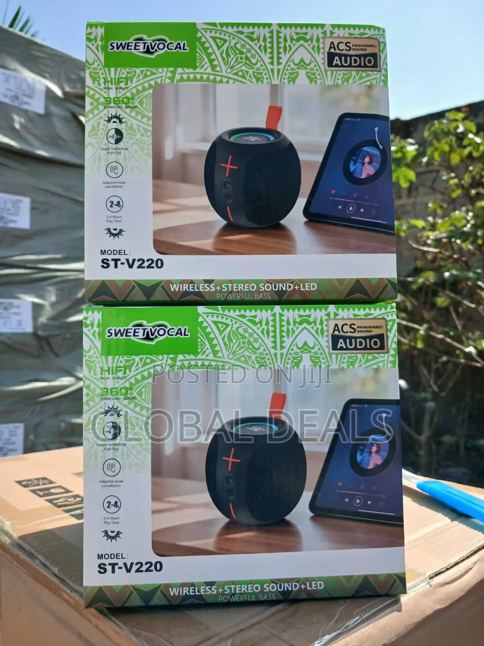 SWEETVOCAL Wireless Bluetooth Speaker- HiFi 360° Sound With LED & Bass