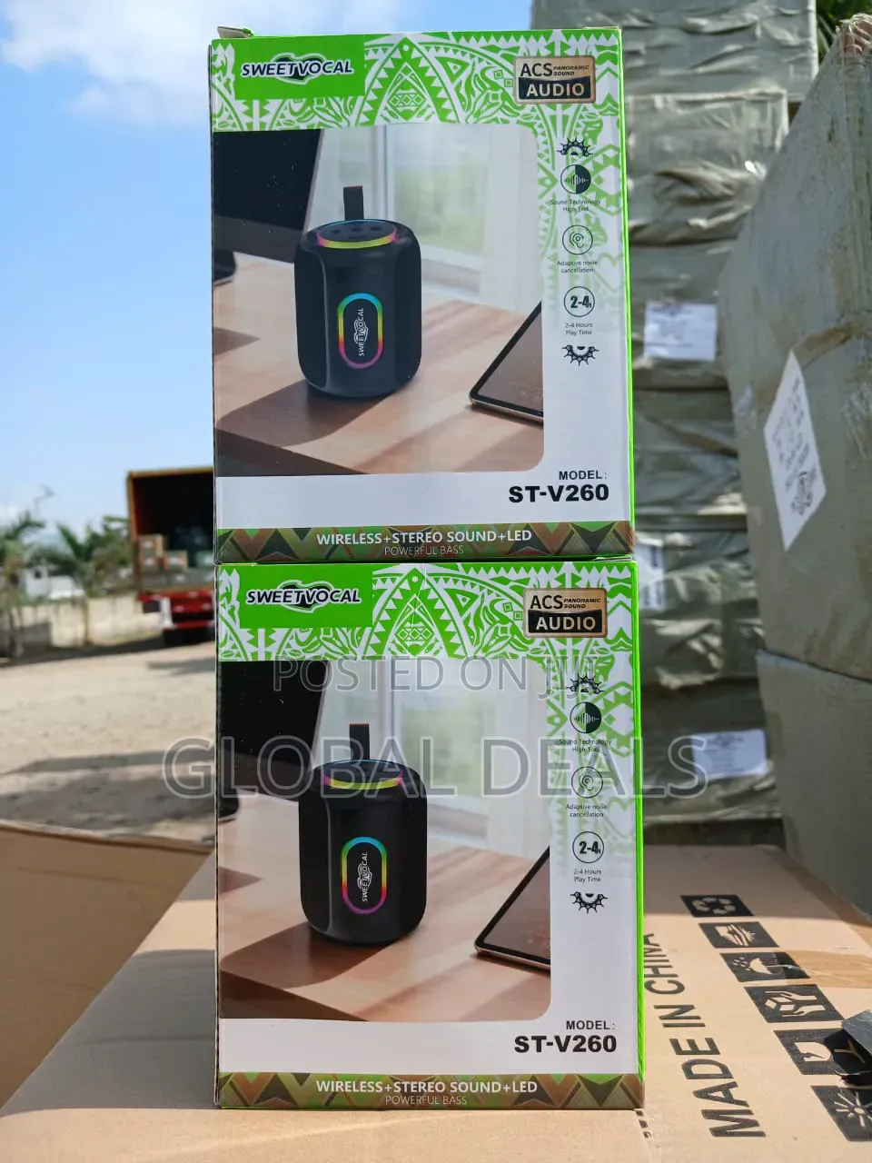 SWEETVOCAL ST-V260 Wireless Speaker - RGB LED Light With Stereo Sound
