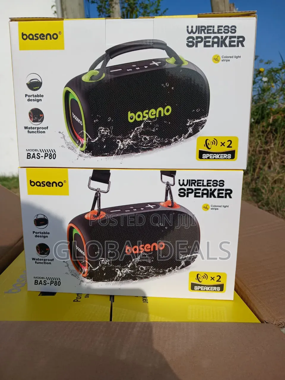 Baseno BAS-P80 Wireless Speaker - Portable Waterproof Dual Speaker
