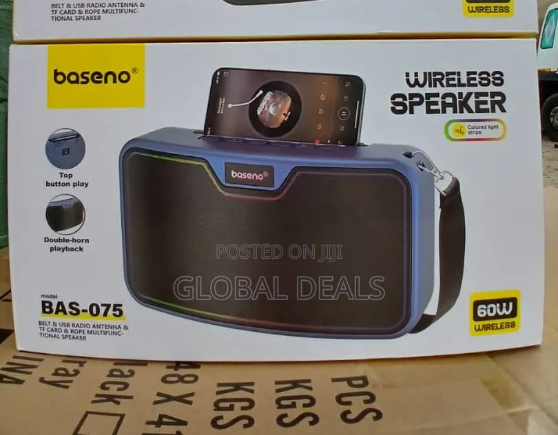 Baseno BAS-075 Wireless Speaker 60W - Portable Bluetooth Speaker