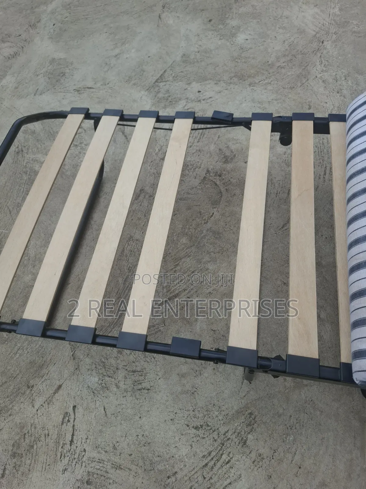 Folding Metal Frame Guest Bed With Foam Mattress Pre Owned UK