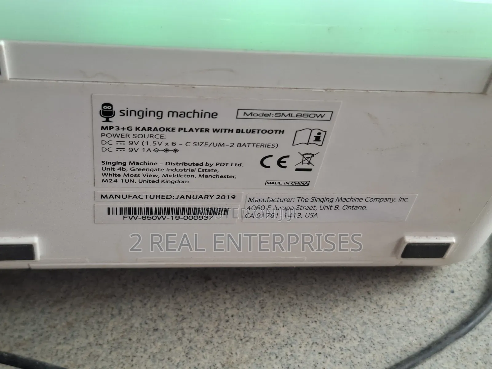 Singing Machine SML650W Karaoke Player