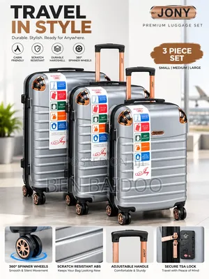 Plastic Travelling Bags 3 Pieces (Durable & Stylish)