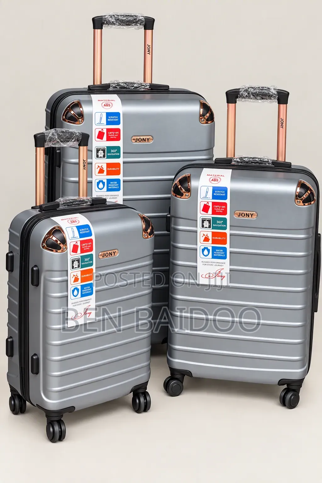 Plastic Travelling Bags 3 Pieces (Durable & Stylish)