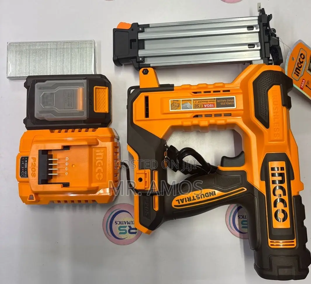 50mm Cordless Brad Nailer + 2x2.0Ah Batteries+1000PCs Nails-Bnli500857