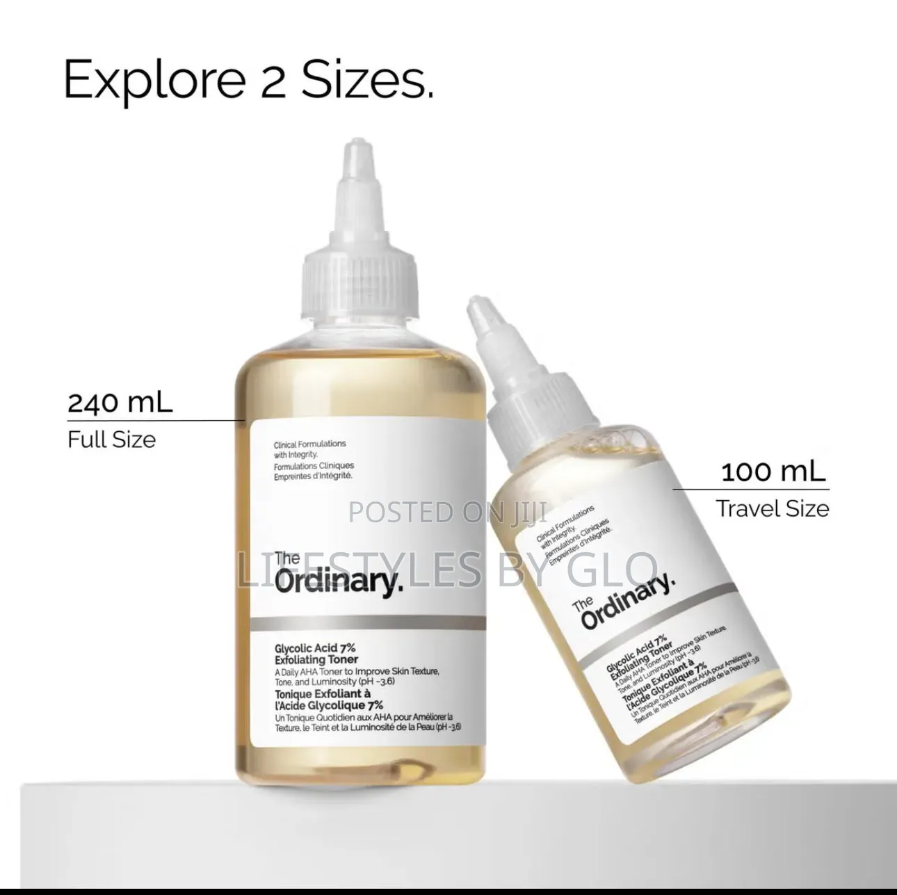 The Ordinary Glycolic Acid 7% Exfoliating Toning Solution (100 &240ml)