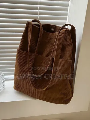 Trendy Corduroy Tote Bags