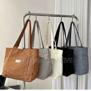 Trendy Corduroy Tote Bags