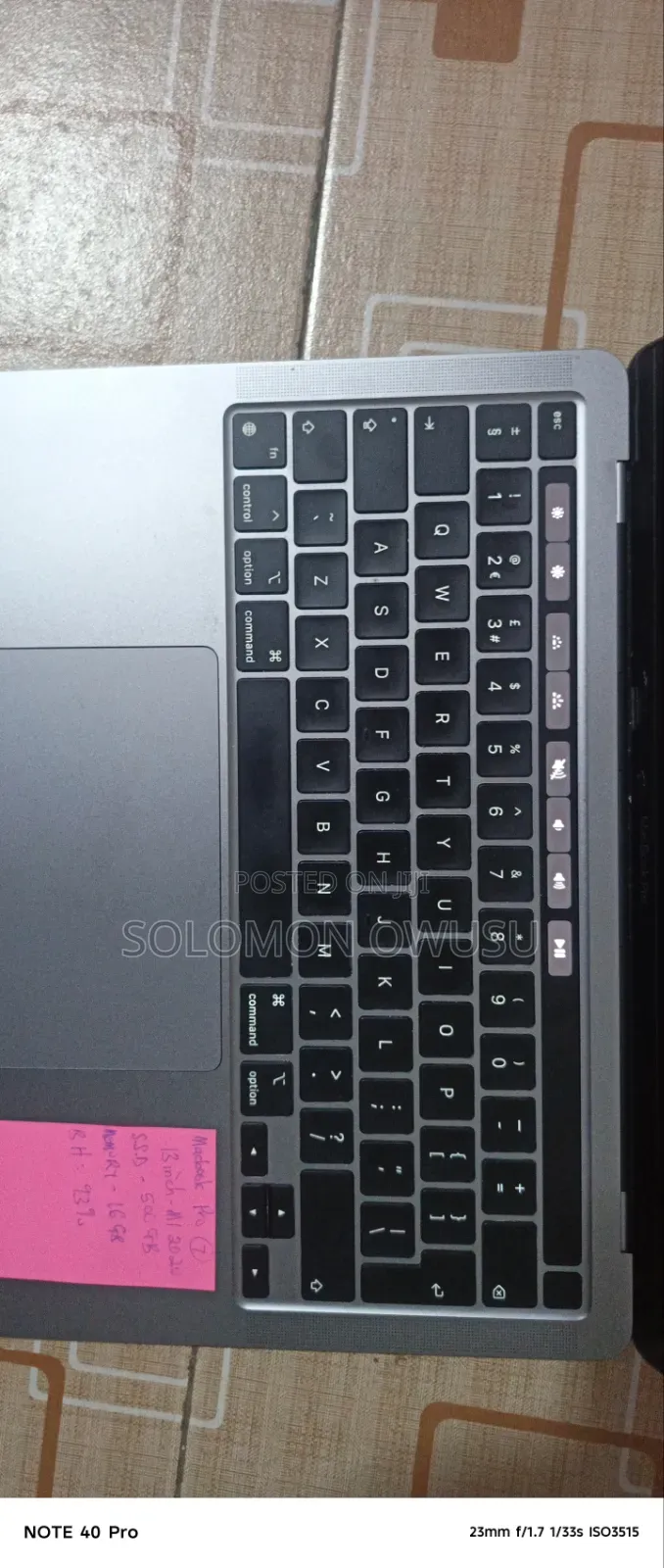 Laptop Apple MacBook Pro 2020 1GB Apple M1 SSD 500GB
