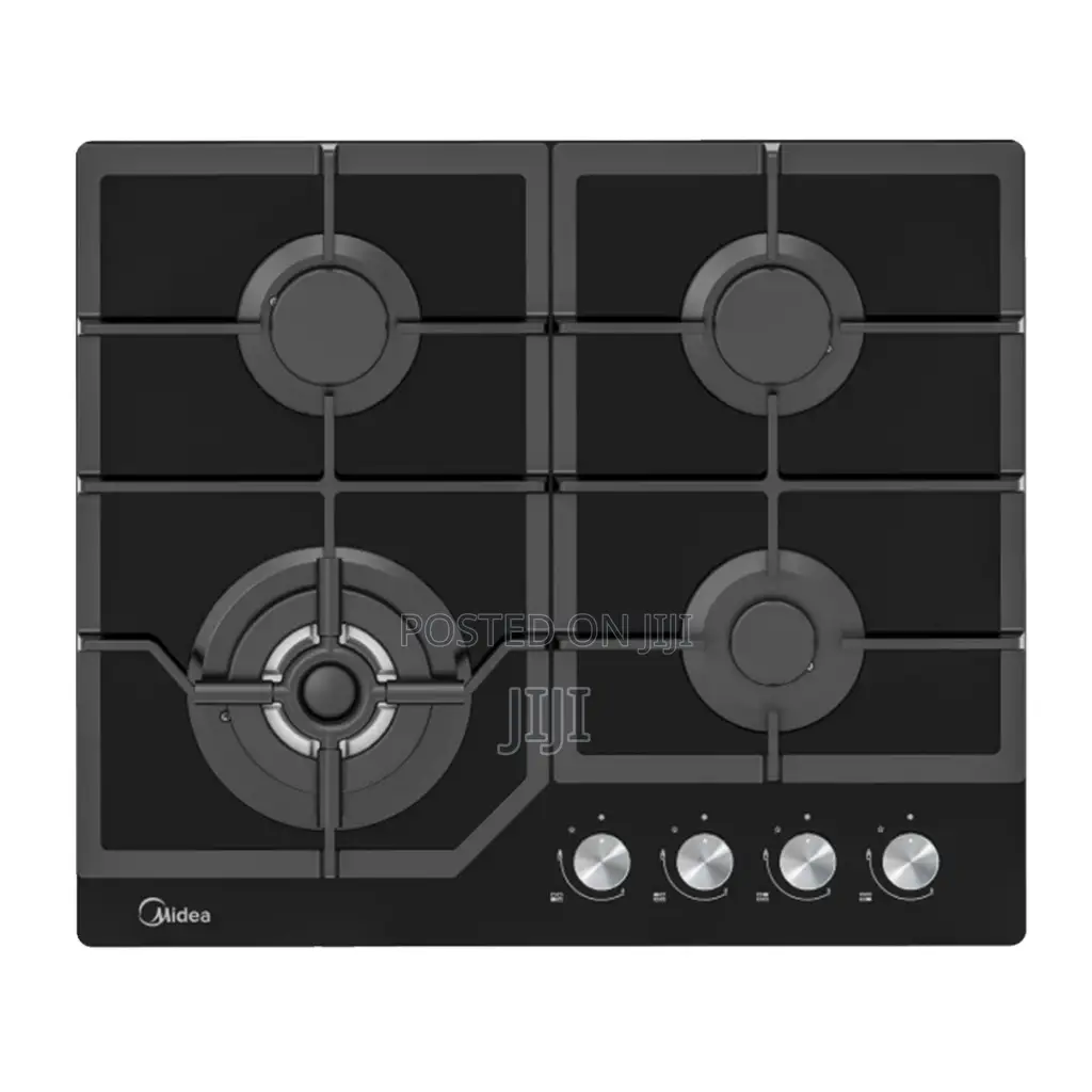 Midea 4 Burner Gas Hob - 60cm Black- 60GJ084