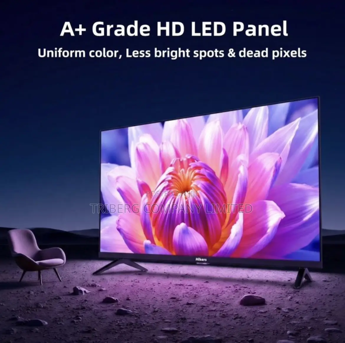 Hikers 43” Inches Frameless Smart Television Set(TV)
