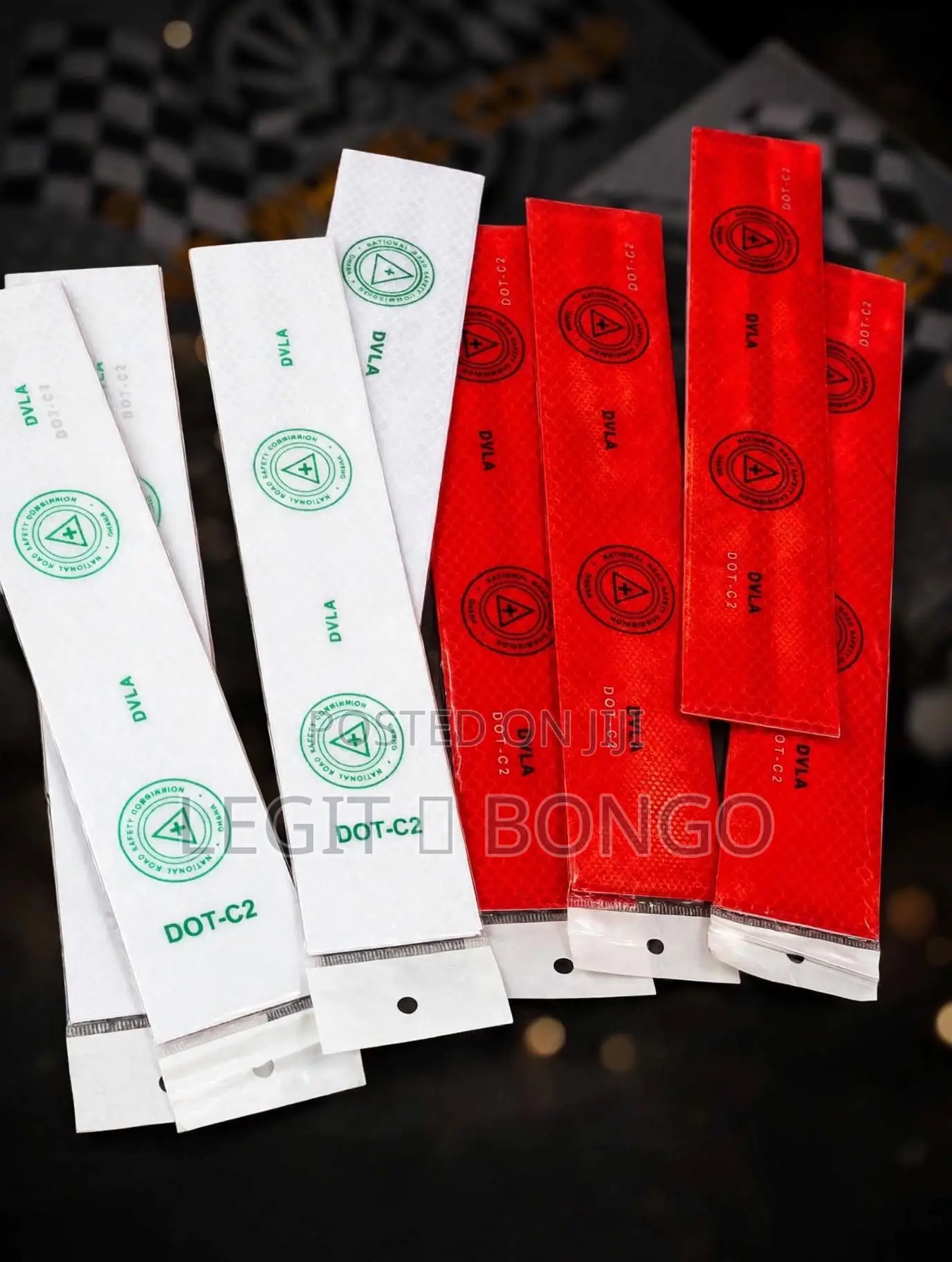 Original DVLA Bumper Reflectors - White & Red