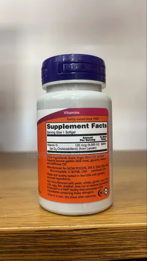 Now Vitamin D3 5000 IU Softgels