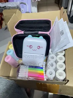 Portable Thermal Label Printer With Papers