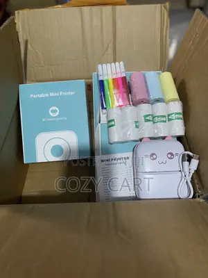 Portable Thermal Label Printer With Papers