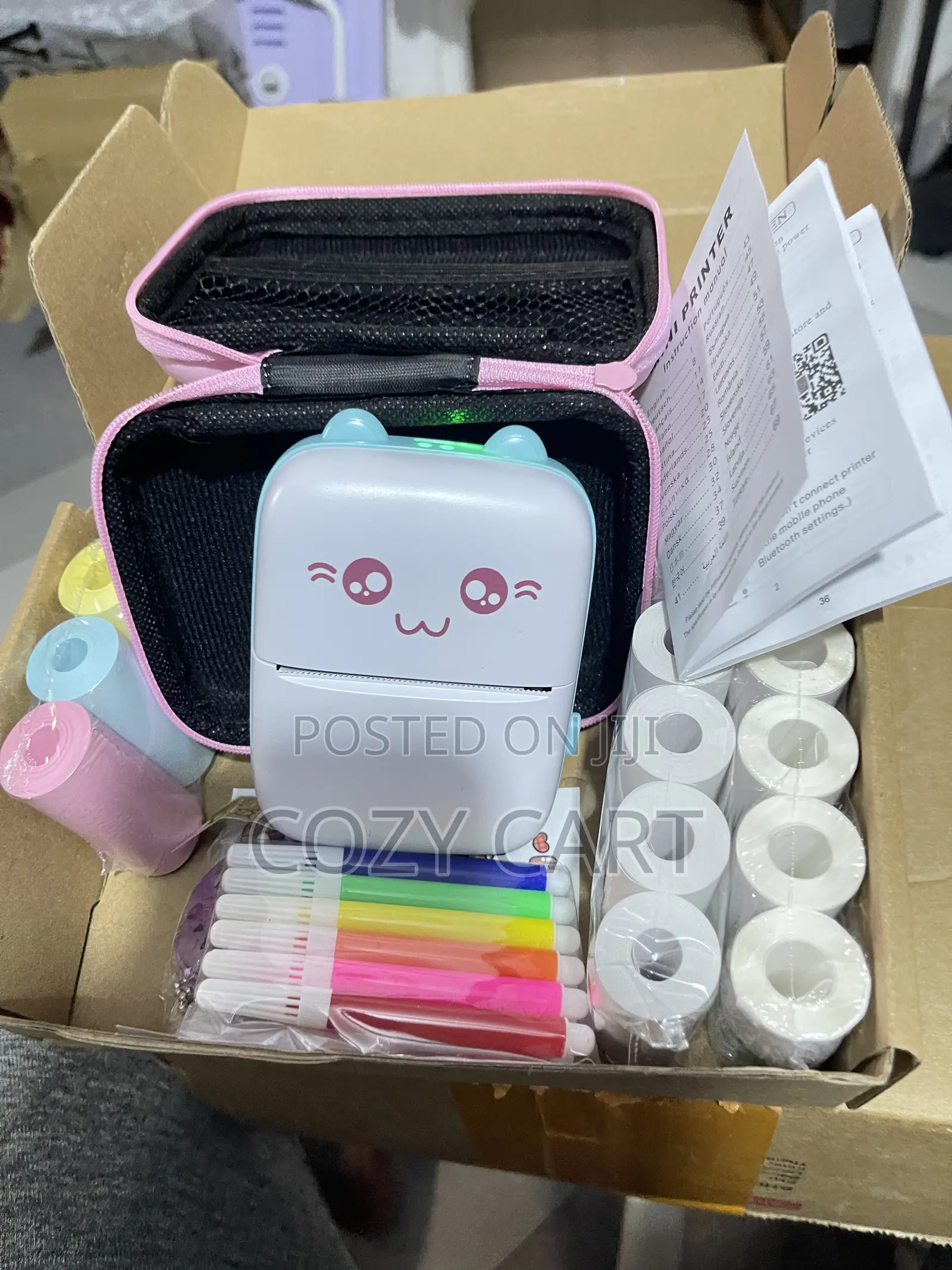 Portable Thermal Label Printer With Papers