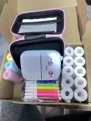 Portable Thermal Label Printer With Papers