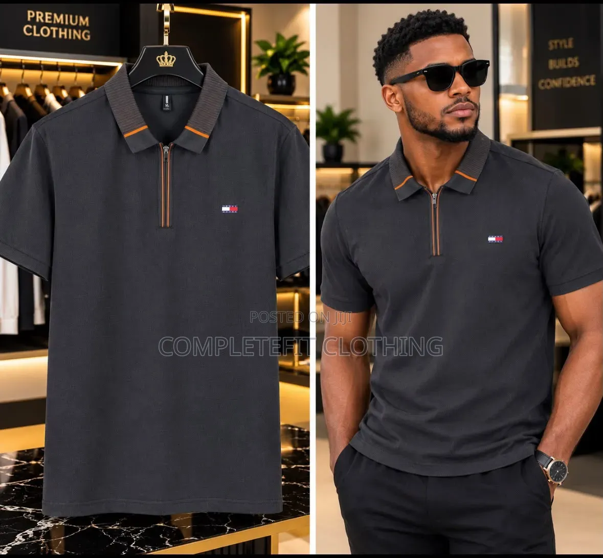 Men's Knitted Quarter Zips Short Sleeves