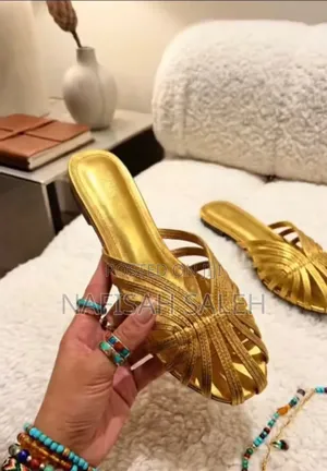 Elegant Black Ladies Flat Slippers.