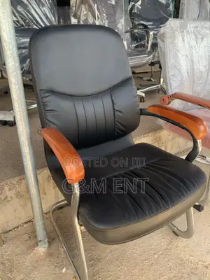 Platform Leather Chair
