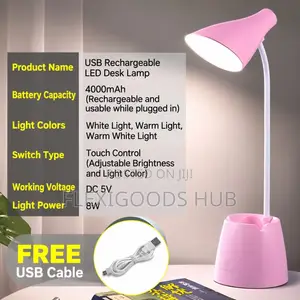Rechargeable LED Desk Lamp With Touch Control