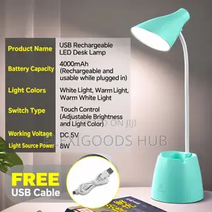 Rechargeable LED Desk Lamp With Touch Control