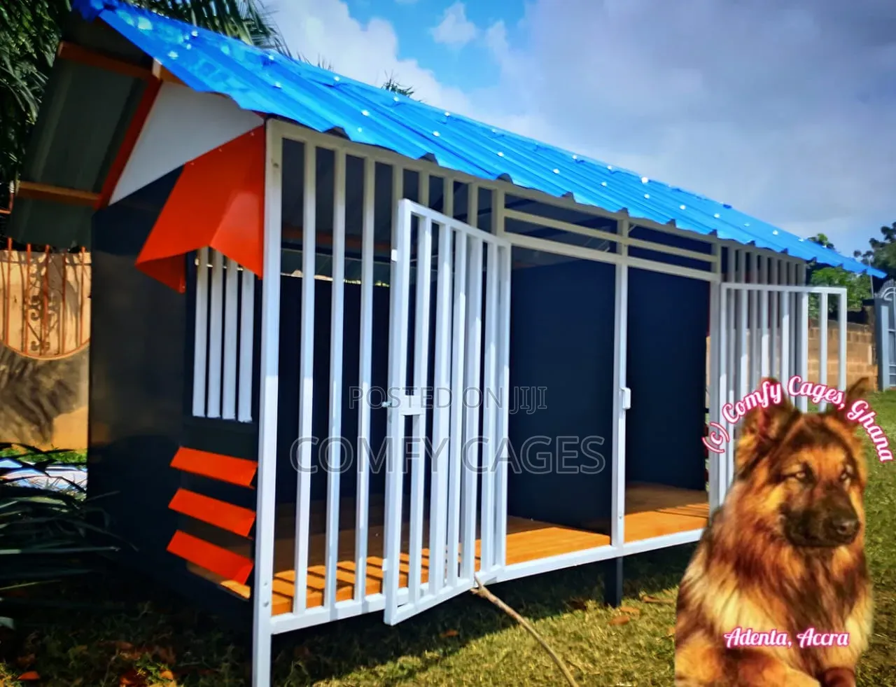 Heavy-Duty Large Double Galvanized Steel Comfy Dog Cage