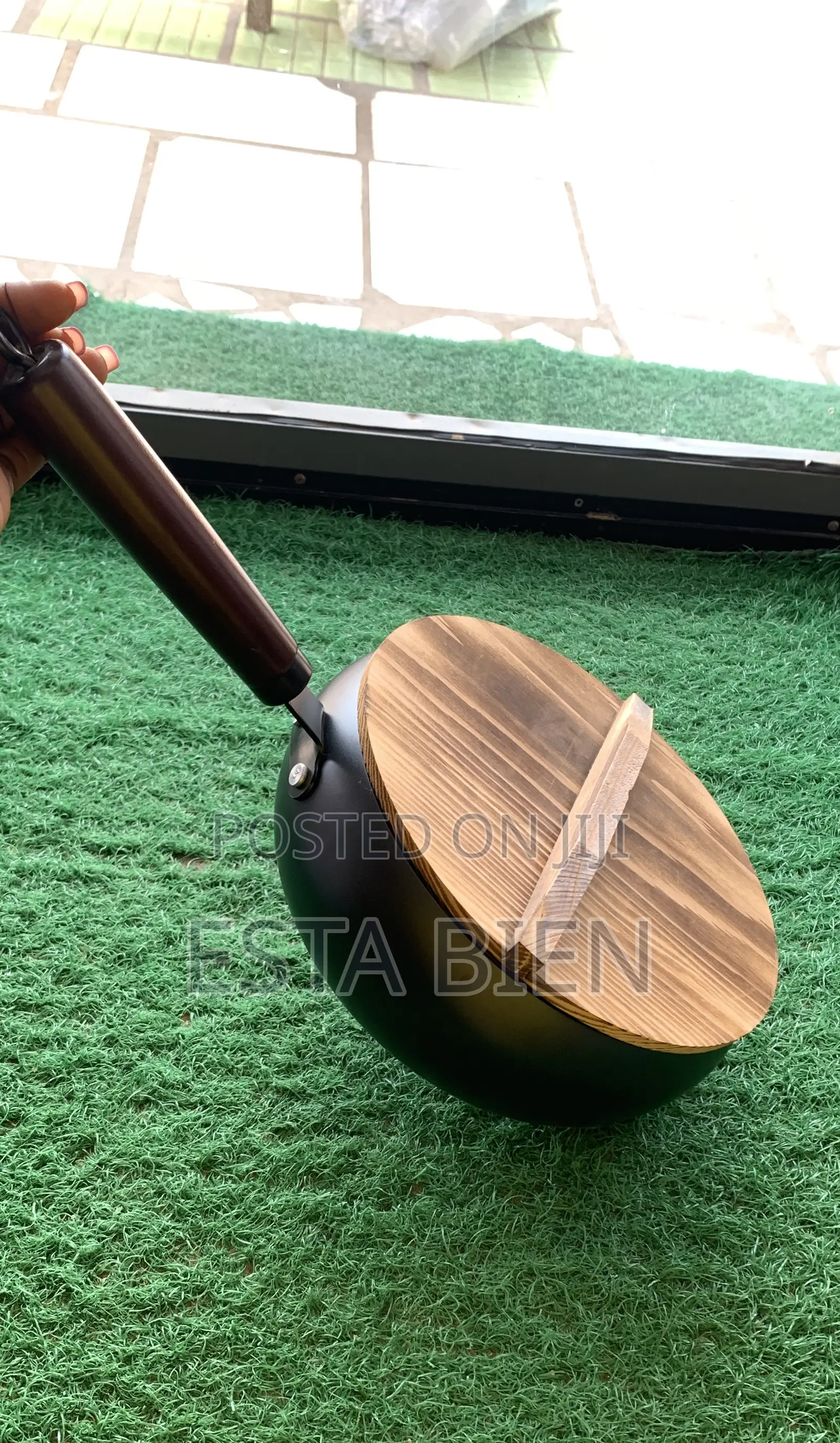 Japanese Traditional Pot With Wooden Cover