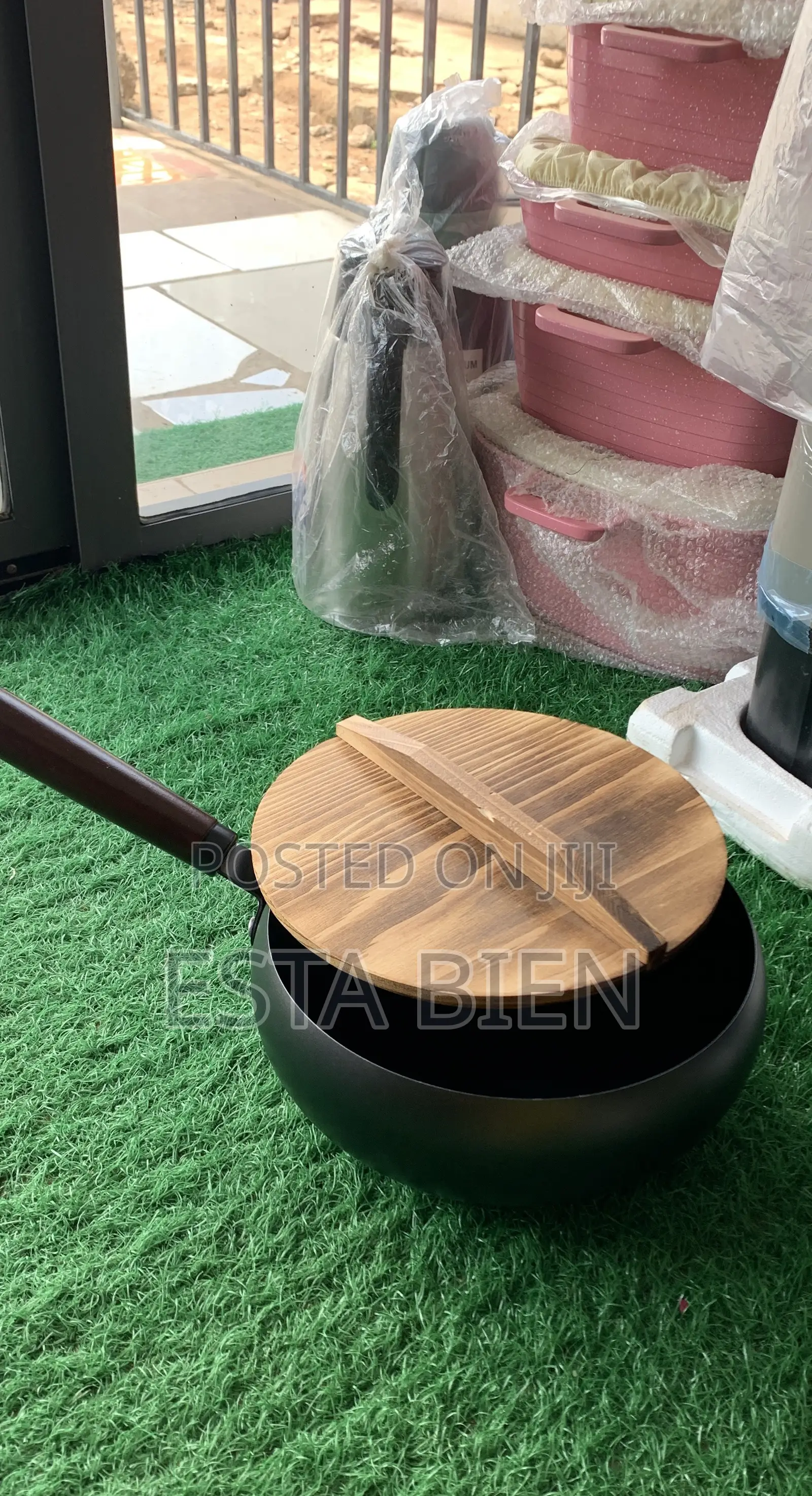 Japanese Traditional Pot With Wooden Cover