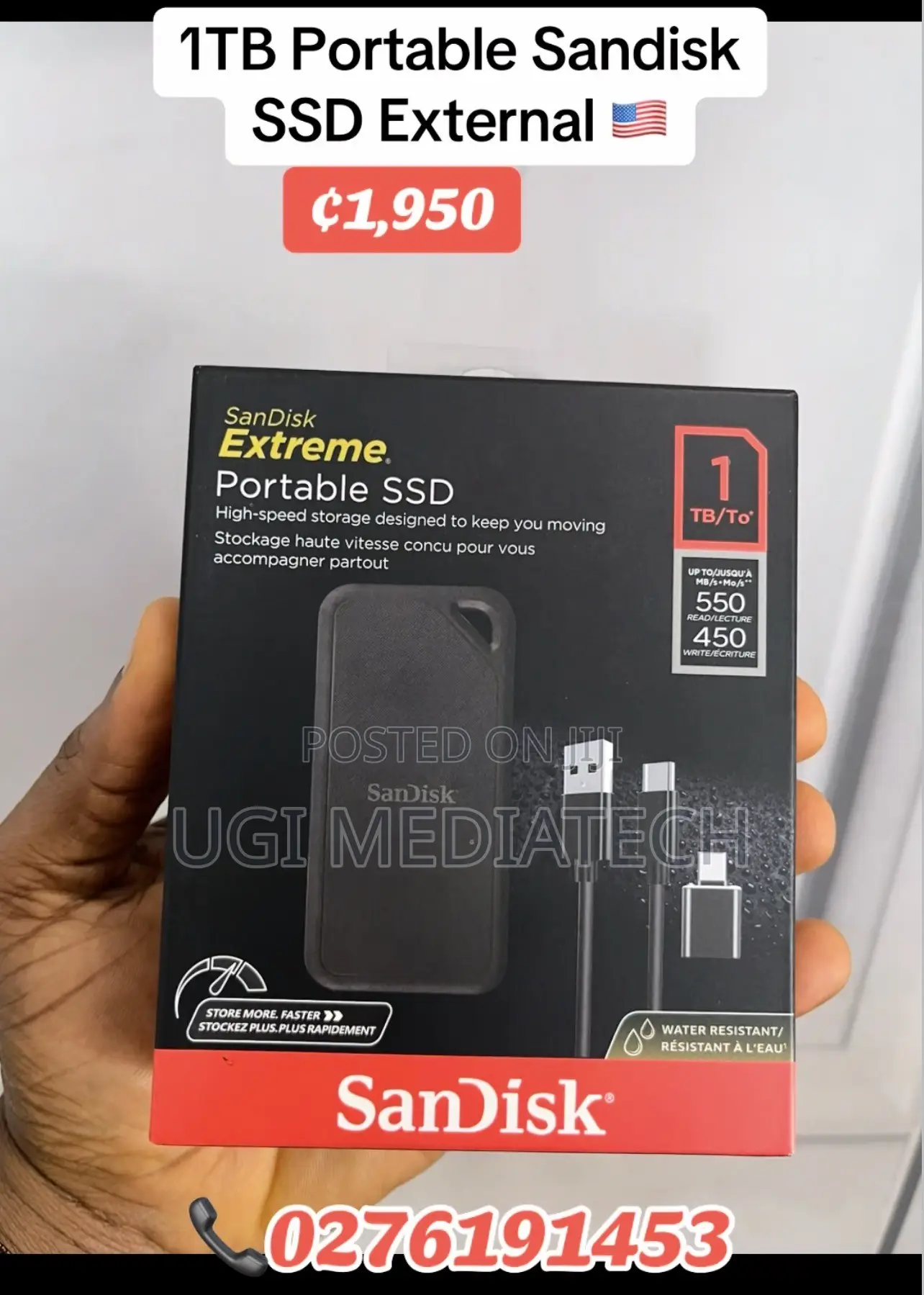 1TB Sandisk External SSD