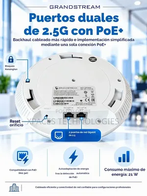 Grandstream GWN7664E 802.11ax, AX6000, 2 X 2.5 Gbe Ports, Wi-Fi 6 AP
