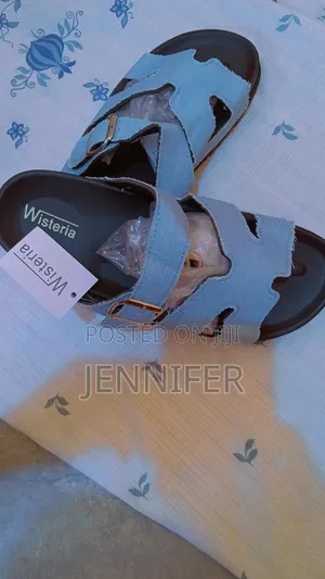 Wisteria Ladies Denim Slippers