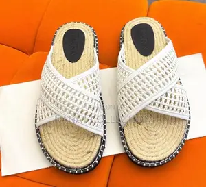 Zara Woven Cross - Strap Slide Sandals