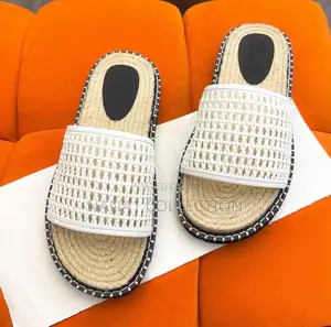 Zara Woven Cross - Strap Slide Sandals